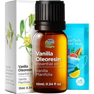 Vanilla Oleoresin Essential Oil 10ml Suitable for Dry Skin and Damaged Hair Types and DIY Perfume and Candle Perfume Diffuser