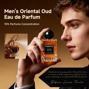 Venrock OEM ODM Men Oriental Oud Noir EDP Perfume 15% Concentration Long-Lasting Woody Agarwood Spray Gift Box Fragrance