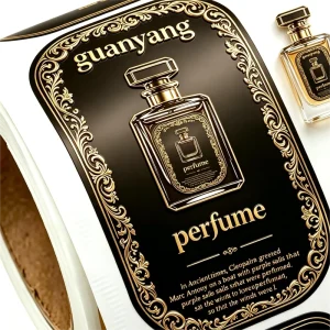 Vintage Ornate Border 3D Emboss Gold Sticker Botellas perfumes 5ml y 10 ml Private Logo Perfume Bottle Adhesive Labels