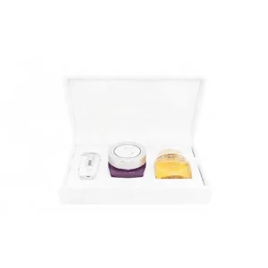 White Lacquer Finish Ramadan Perfume Set Gift Box