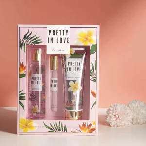 Women Gift Perfume Gift Sets Mini Perfume Body Mist Cream Body Lotion 3 in 1