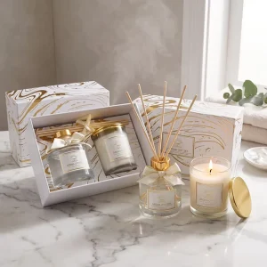 Women Ladies Perfume Gift Sets Perfume Gift Box Set Reed Diffuser Scented Candles
