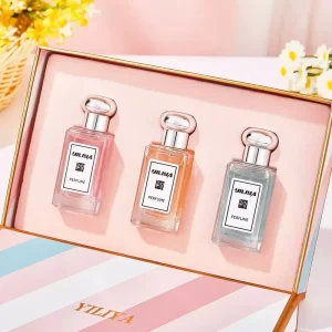 Women’s Daily Use Eau De Parfum Glass Bottle Set Floral Classic Fragrances Fruity Floral Scent Travel Perfume Gift Set
