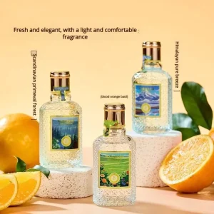 Women’s Long-Lasting Light Perfume Pure Breeze Blood Orange Primitive Forest Scent Natural Fresh Floral Fruity Daily Fragrance