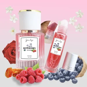 Women’s Natural Raspberry Blueberry Floral Fruity Fragrance Parfum Oil Roller Perfume Spray