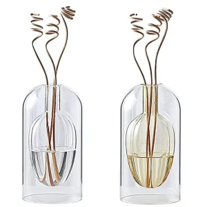 Xiaohongshu Flameless Aroma Glass Empty Scent Essential Oil Reed Fragrance Diffuser Decor
