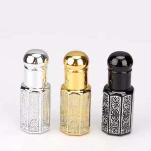 Z004 3ml 6ml 12ml Essential Oil Roller Bead Empty Bottle Massage Daub Sample Glass Octagon Hot Stamped Perfume