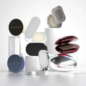 Zinc Alloy Solid Perfume Container Custom Tin Case Lip Balm Slide Tin Solid Perfume Compact