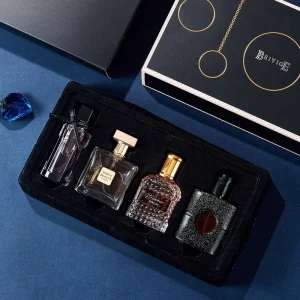 Women’s 4-Piece Perfume Spray Gift Set, Long-Lasting Light Fragrance, Fruity and Orchid Scents