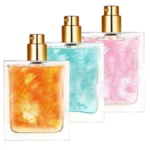 Women’s Glitter Powder Spray Perfume, Glass Bottle, for Men and Women